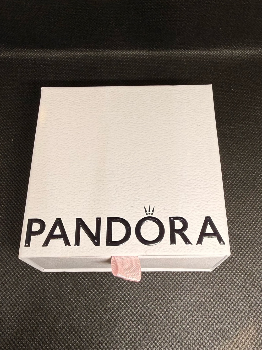 Pandora White Box with Pink Logo Accents
